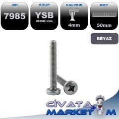 M4x50 YSB METRİK VİDA DIN7985 BYZ