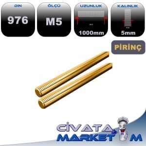PİRİNÇ M5 GİJON (Tij) DIN976