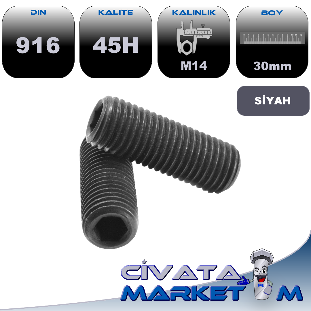 M14*30 SETSKUR SİYAH
