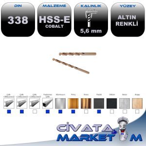 GOLD SERİ MATKAP UCU HSS-E  5.6 MM
