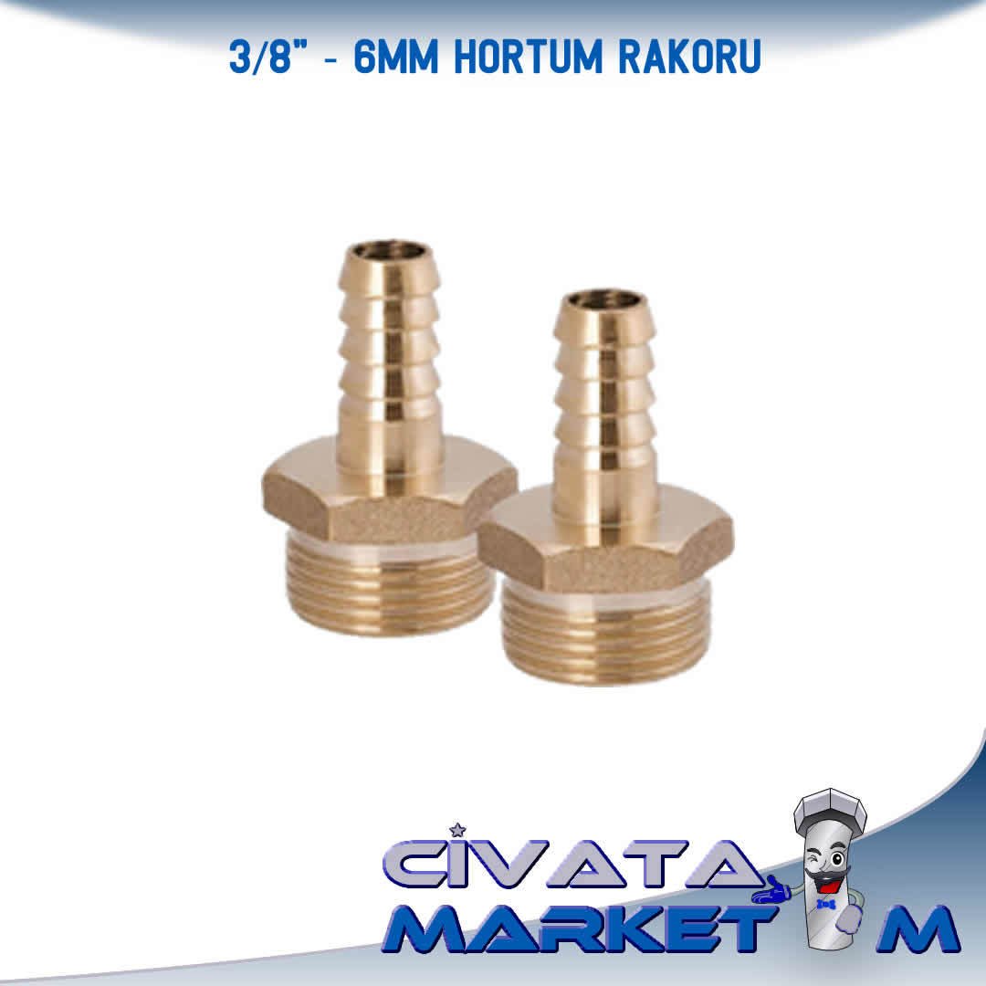3/8 6 MM ERKEK HORTUM REKORU (PİRİNÇ)