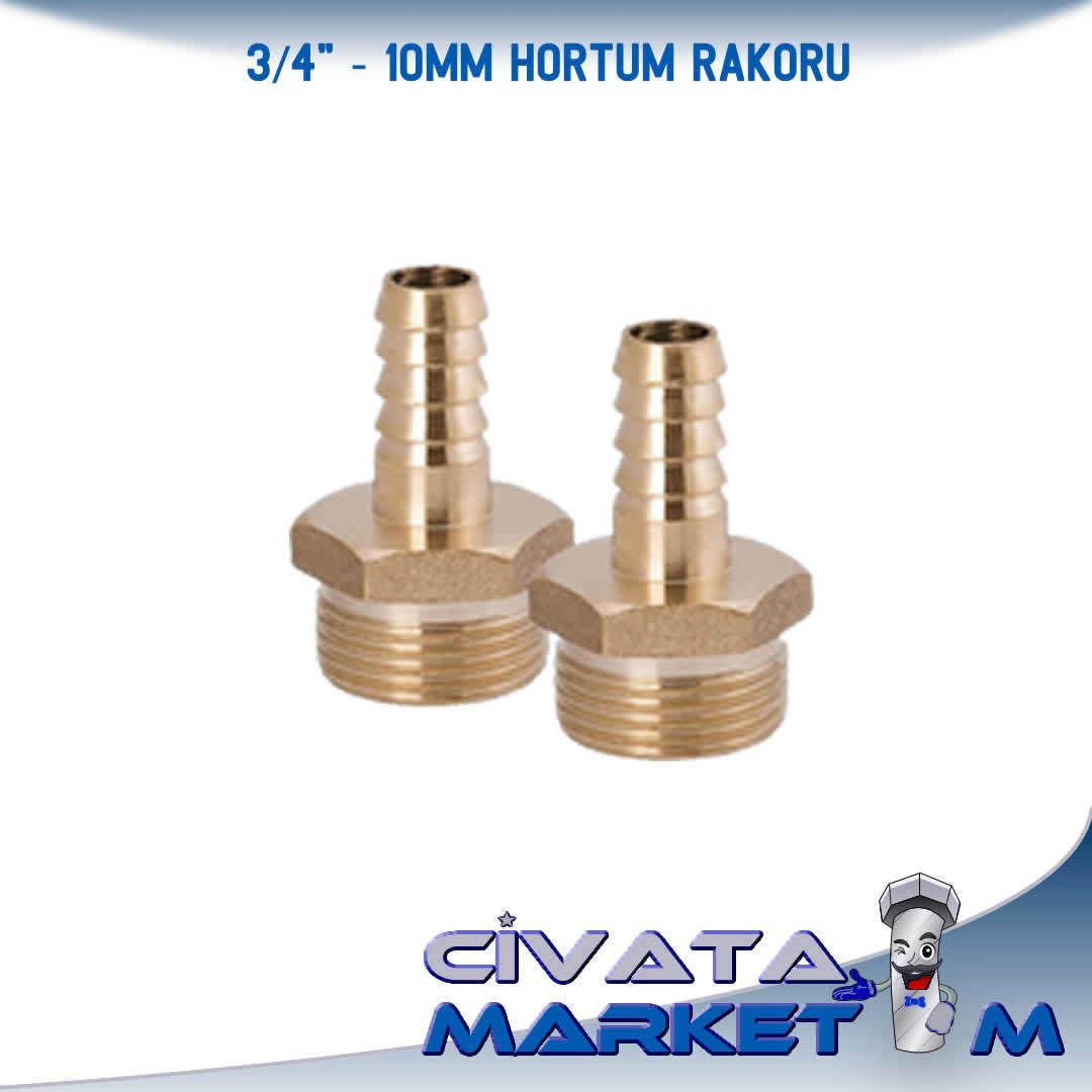 3/4 10 MM ERKEK HORTUM REKORU (PİRİNÇ)